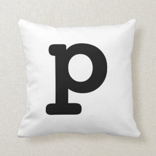 Letter P Throw Pillow