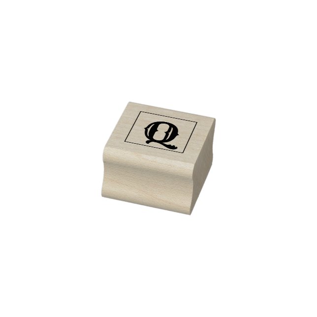 Letter Q 1 Inch Rubber Stamp (Stamp)