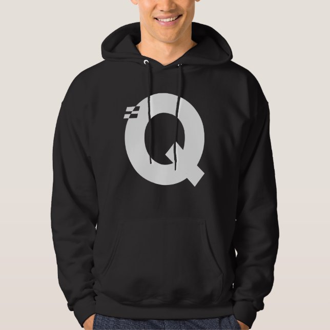 Letter Q Alphabet Initial Monogram Hoodie (Front)