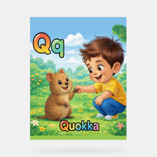 Letter Q Alphabet Poster – Q is for Quokka