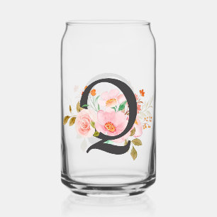 Letter Q Can Glass