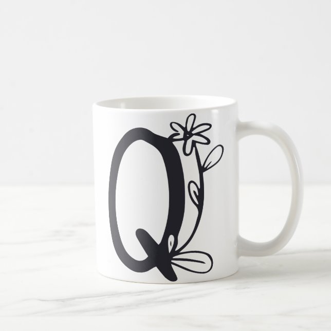 Letter "Q" Coffee Mug (Right)