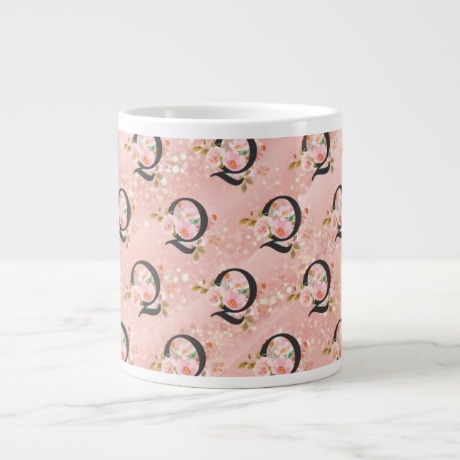 Letter Q Large Coffee Mug (Front)