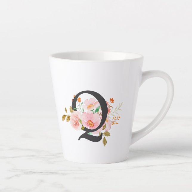Letter Q Latte Mug (Right)