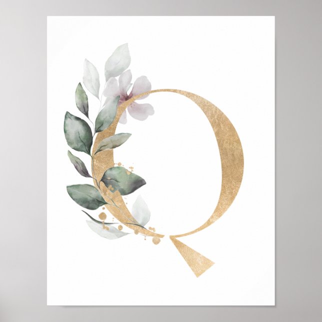 Letter Q Monogram Poster (Front)