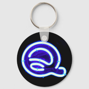 Letter "Q" Neon Light Monogram Keychain