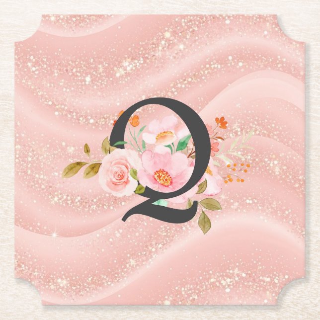 Letter Q Paper Coaster (Front)