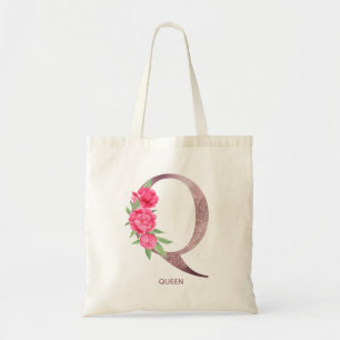 Letter Q Personalized name monogram bridesmaid   Tote Bag