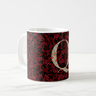 Letter Q red and burgundy liberty Coffee Mug