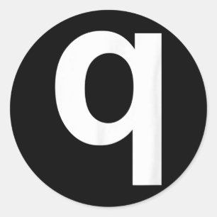 Letter Q Shirt Lower Case Alphabet  Classic Round Sticker