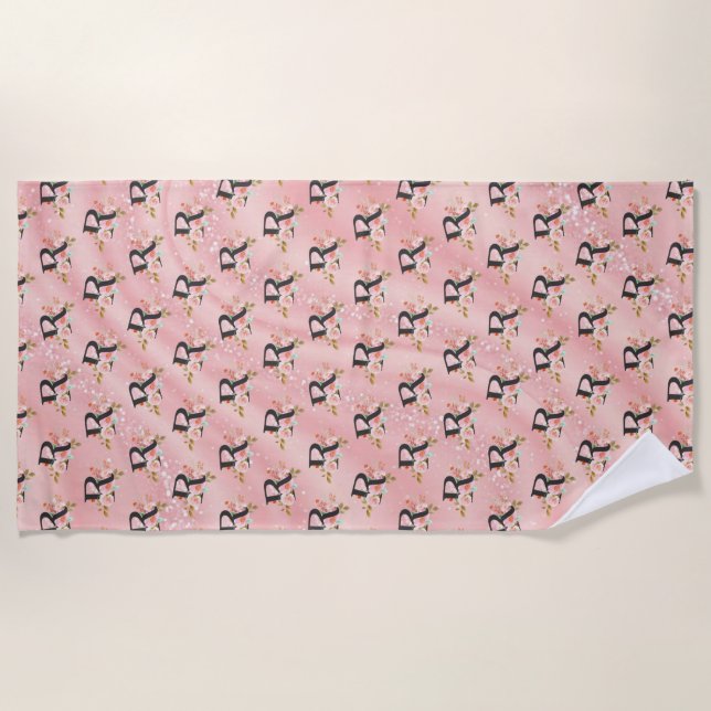 Letter R Beach Towel (Front)