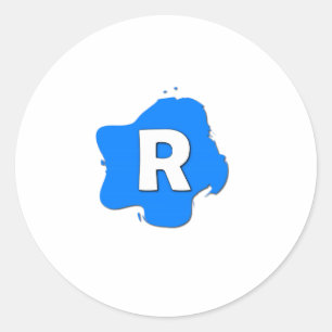 Letter R Classic Round Sticker