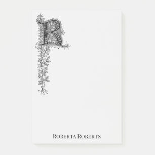 Letter R first letter personalized Post-it Notes