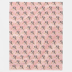 Letter R Fleece Blanket