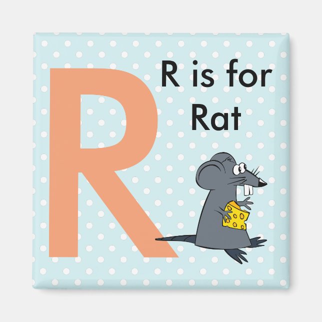 Letter R is for Rat, Children's Magnet (Front)