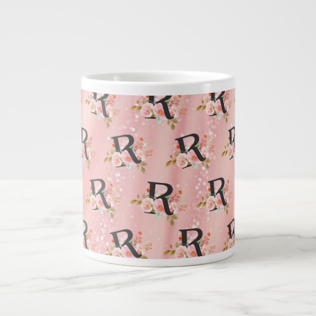 Letter R Large Coffee Mug (Front)