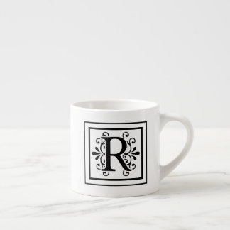 Letter R Monogram Espresso Mug