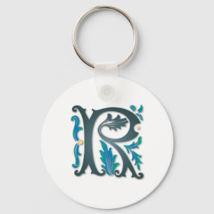 Letter R Monogram Keychain