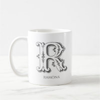 Letter R Monogram Modern Name 