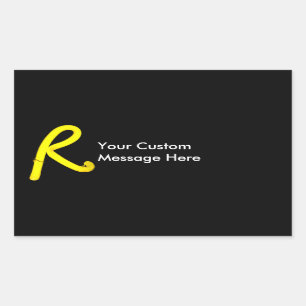 Letter "R" Neon Light Monogram Sticker