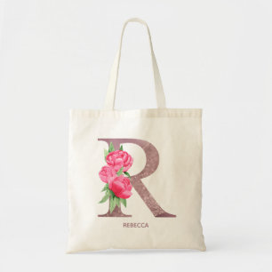 Letter R Personalized name monogram bridesmaid   Tote Bag