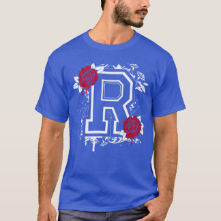 Letter R with roses friends T-Shirt