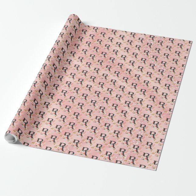 Letter R Wrapping Paper (Unrolled)