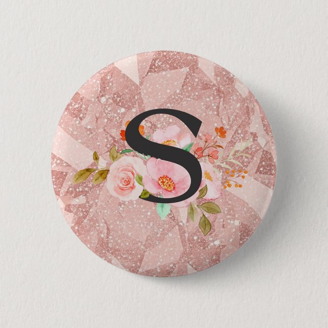 Letter S 2 Inch Round Button (Front)