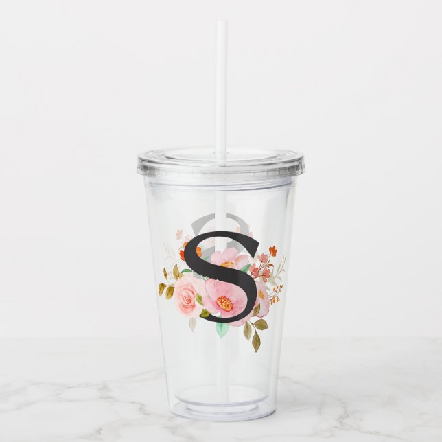 Letter S Acrylic Tumbler (Front)