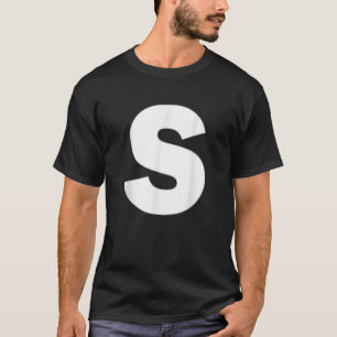Letter S Capital Alphabet Monogram Initial T-Shirt