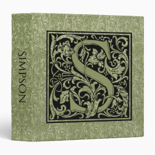 Letter S First Letter Monogram Binder
