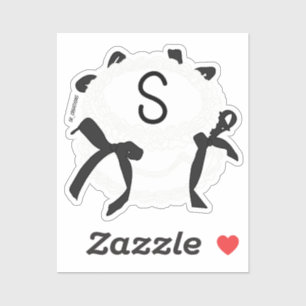 Letter S Initial Black And White Bow Vintage Cake 