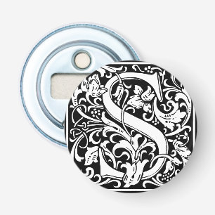 Letter S Medieval Monogram Art Nouveau Bottle Opener