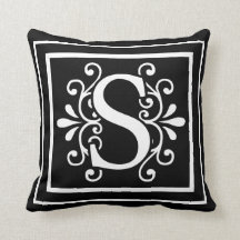 Letter S Monogram Black