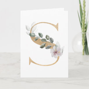 Letter S Monogram Card