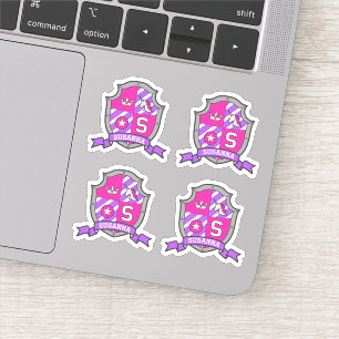 Letter S monogram custom name unicorn shield