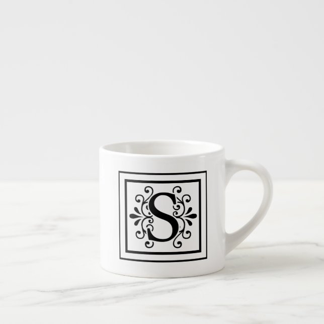 Letter S Monogram Espresso Mug (Right)