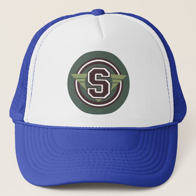 Letter "S" Monogrammed Trucker Hat (Front)