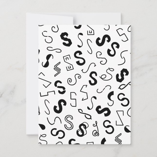 Letter S pattern Card (Front)