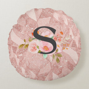 Letter S Round Pillow