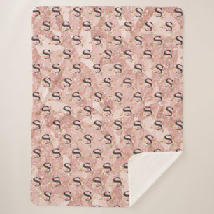 Letter S Sherpa Blanket