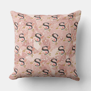 Letter S Throw Pillow