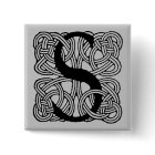 Letter S Vintage Celtic Knot Monogram