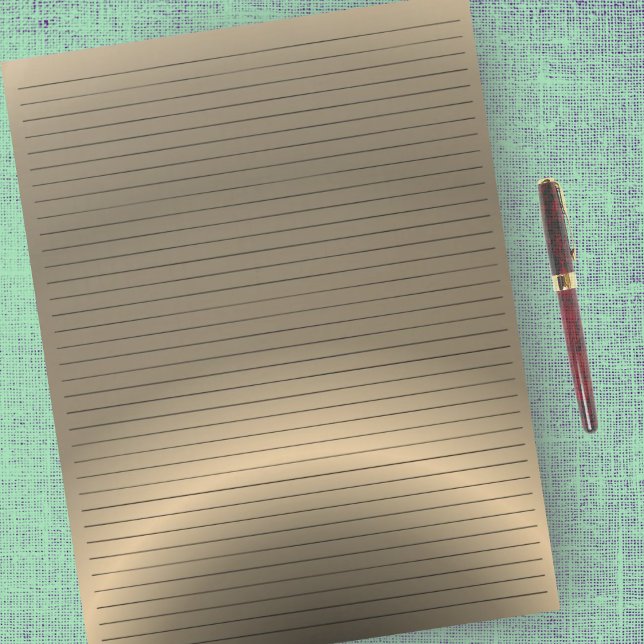 Letter Size 8.5 x 11" College Ruled Bronze Colour Notepad (Creator Uploaded)