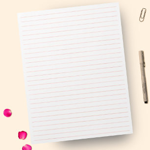Letter Size 8.5" x 11" Coral Lines Wide Ruled Notepad
