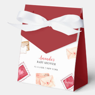 Letter Stamp Sweetheart Valentine Baby Shower  Favor Box