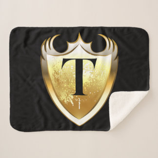 Letter T Capital Alphabet Sherpa Blanket