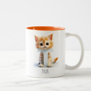 Letter T Cat Alphabet Coffee Mug