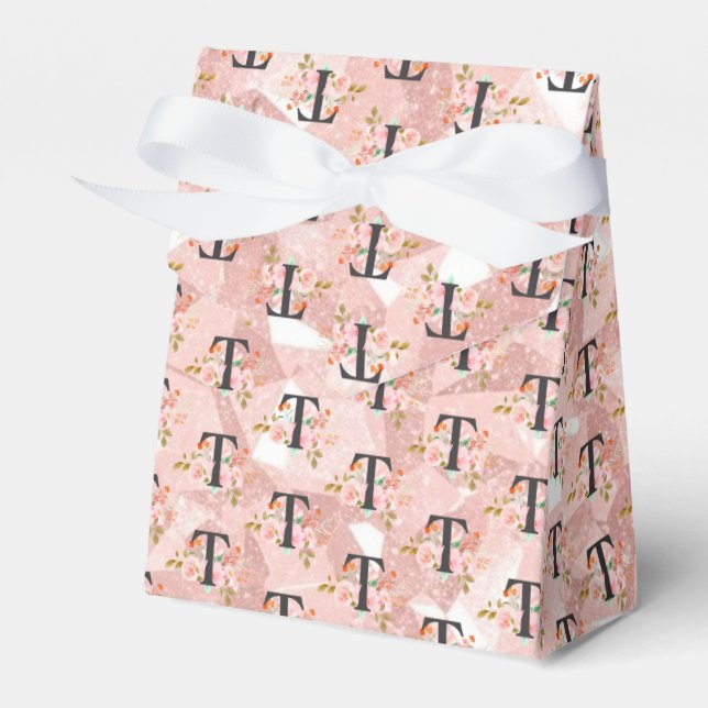 Letter T Favor Box (Front Side)