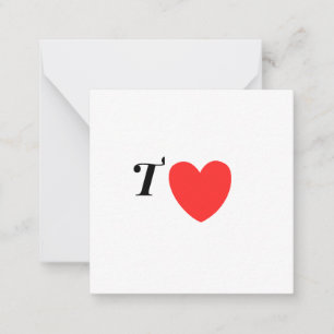 Letter T Heart - Valentine Initial Love Design Card